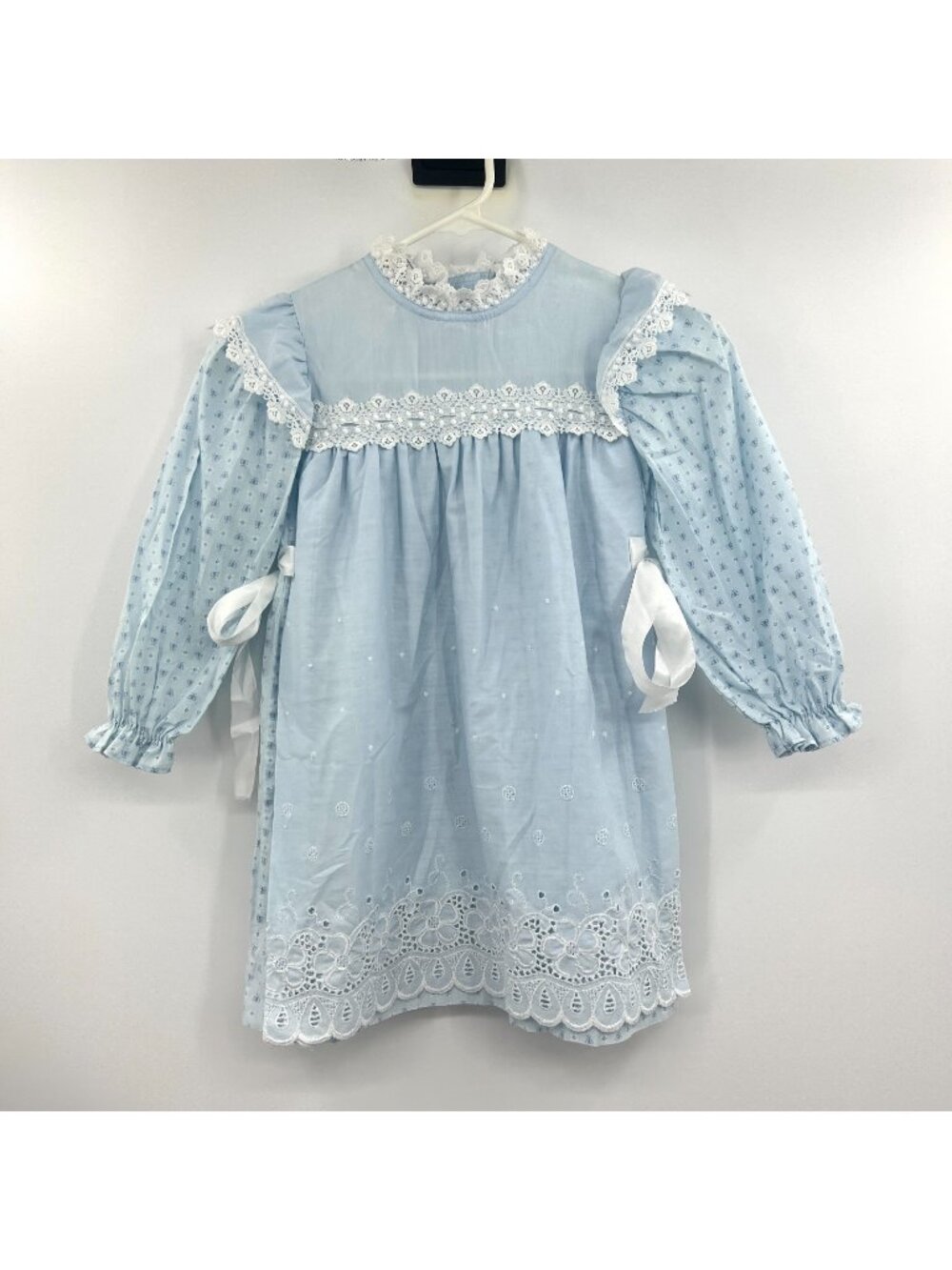 Vintage Winnie The Pooh Sears Roebuck Cotton Blend Prairie Blue Dress 6X